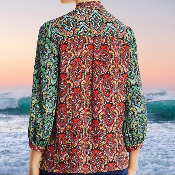 Alice + Olivia Multicolor Patterned Blouse - Picture 4 of 16